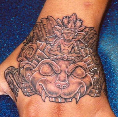 Aztec-Tattoo-on hand