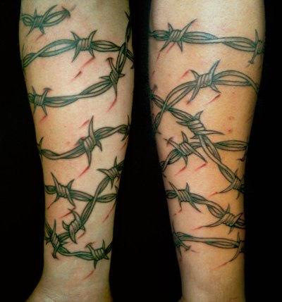 Barbed-Wire-Tattoo-Designs -on-Leg