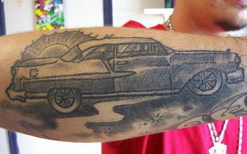 Car-Tattoo-Design-on-Forearm