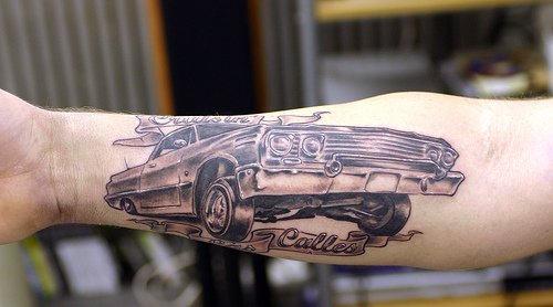 Car-Tattoo-Design-on-Forearm