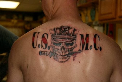 USMC-Marine-Corps-on-back-tattoo design