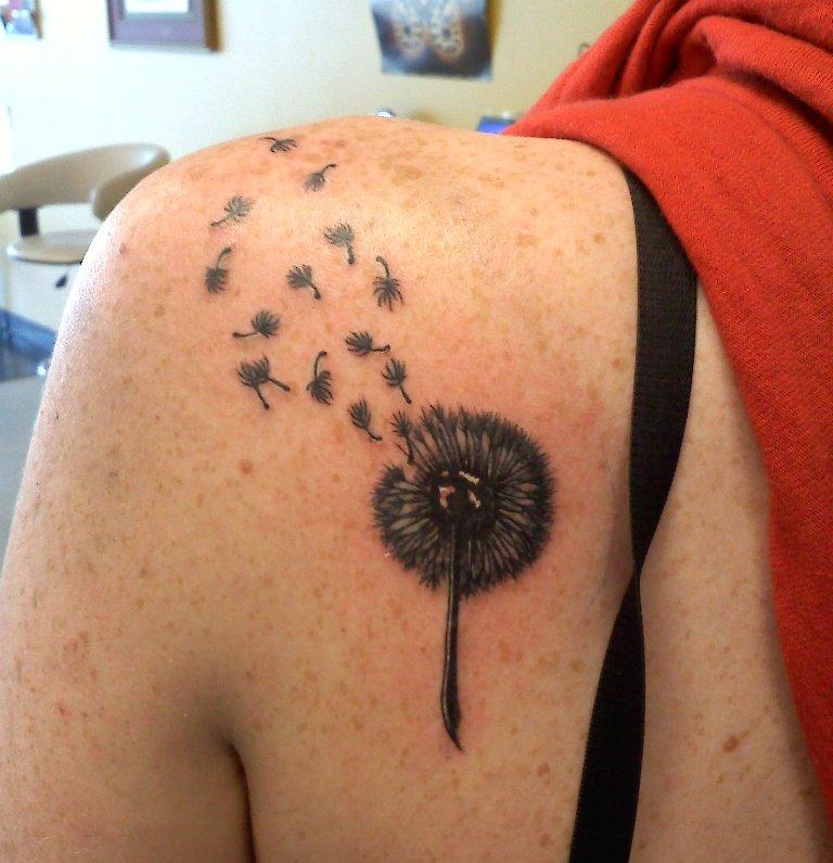 dandelion tattoo by daemion goodwin
