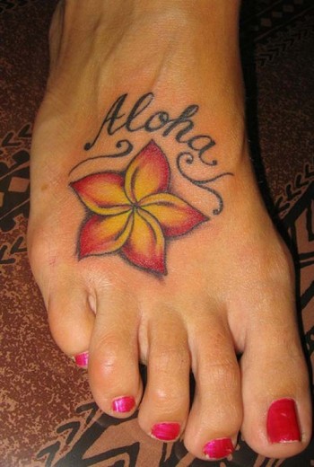 Flower Tattoo On Foot