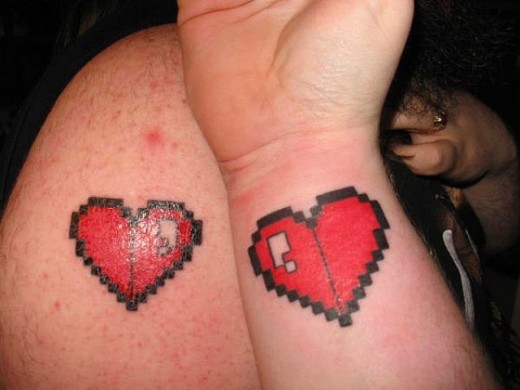 Red Hearts Tattoo