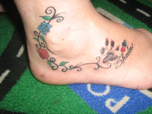 Flowers Tattoo  On Ankle