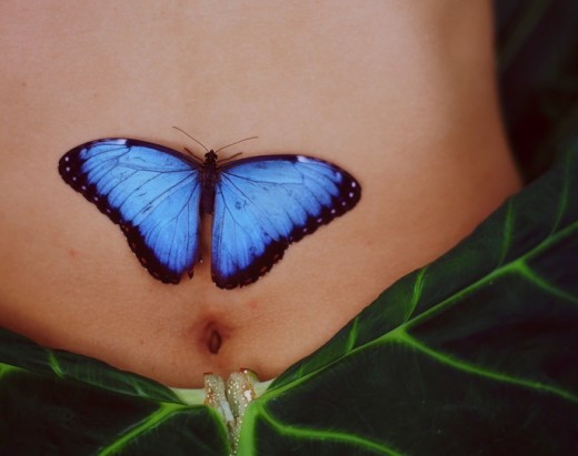 Blue Butterfly tattoo