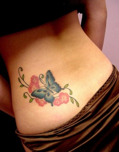 Butterfly Tattoo On Waist