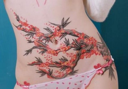 Flowers Tree Tattoo