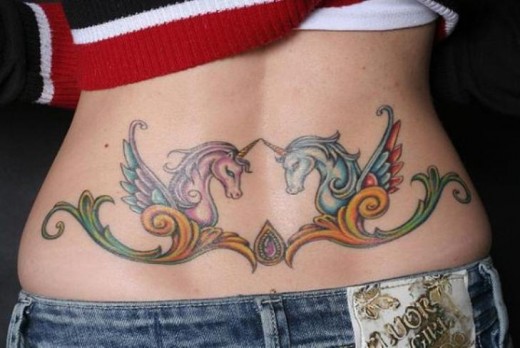 Horses Tattoo On Waist