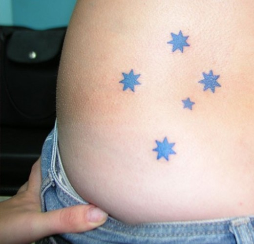 Little Stars Tattoo On Waist