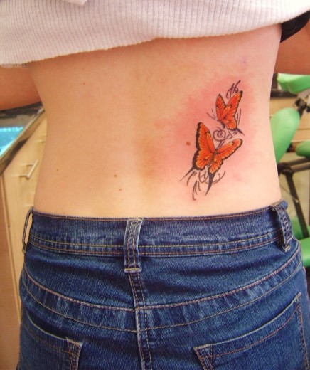Red Butterflies Tattoo