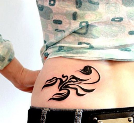 Tribal Scorpion Tattoo