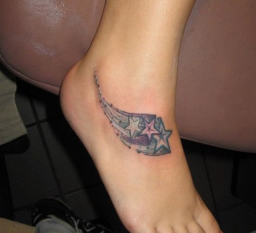 bStars Tattoo On Foot
