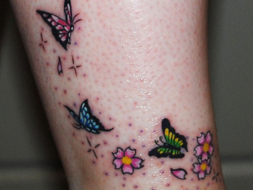 colorful Butterflies tattoo