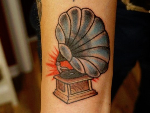 Phonograph Tattoo