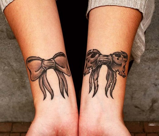 Bows Tattoo On Wrists