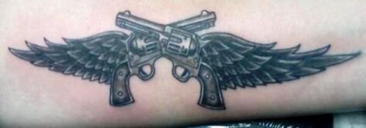Angel Guns Tattoo