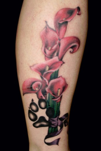 Beautiful Calla Lilies Tattoo