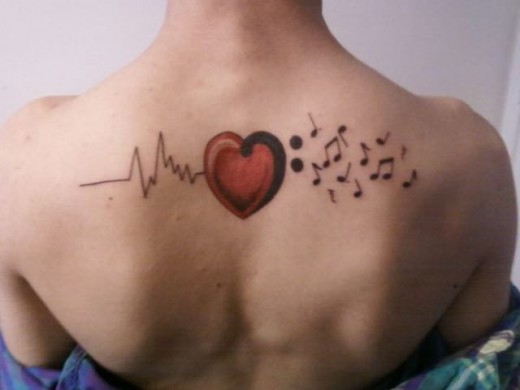 Heart Tattoo On Back