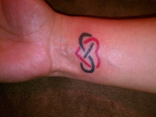 Infinte Love Tattoo On Wrist