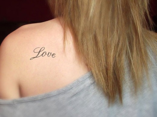 Love Tattoo On Back