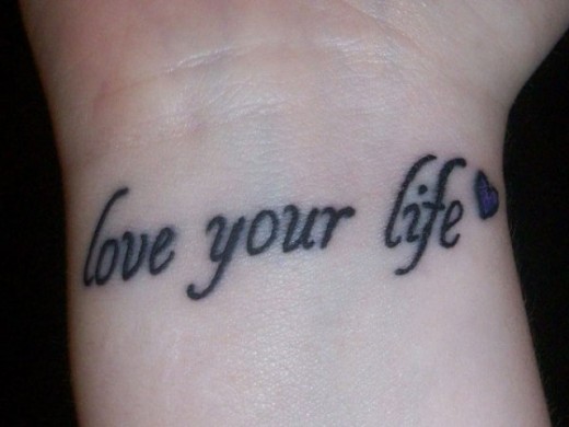 Lovely Love Tattoo On Wrist