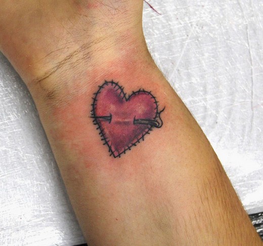 Small Heart Tattoo On Wrist