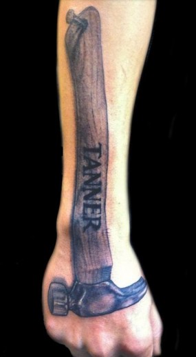 Hammer Tattoo on hand