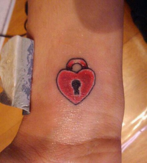 Lock Heart Tattoo