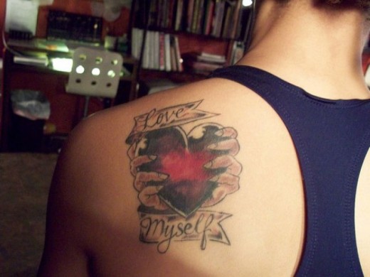 Love Myself Tattoo On Back