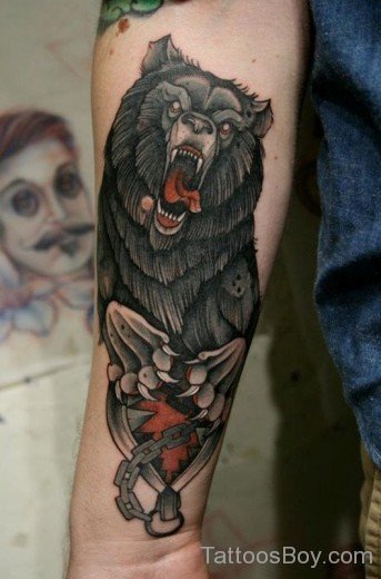 Forearm Bear Tattoo
