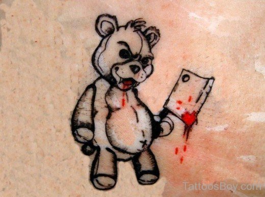 Killer Teddy Bear Tattoo