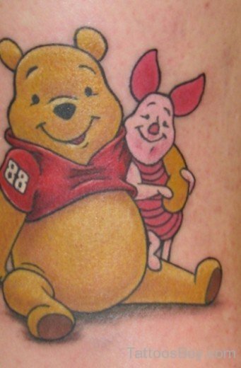 Lovely Pooh Bear Tattoo