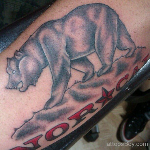Walking Bear Tattoo For Men
