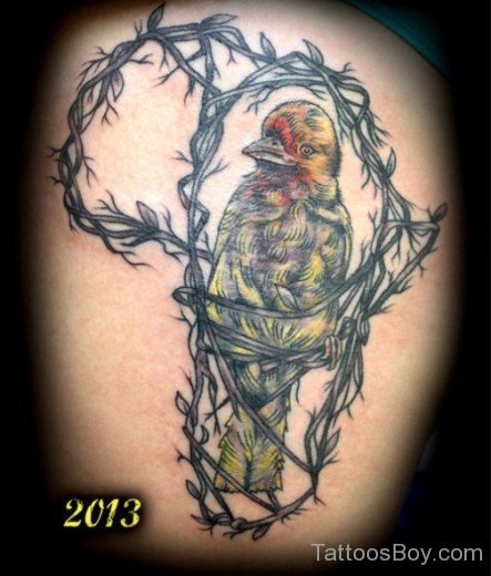 African CapeBird Tattoo Design