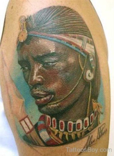 African King Tattoo On Shoulder