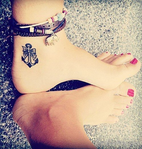 Anchor Tattoo  On Ankle