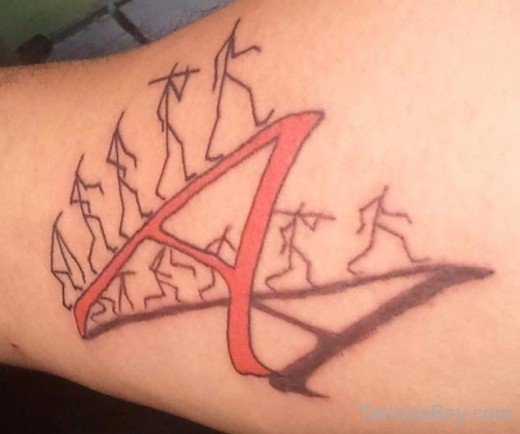 Anthony Stylish Atheist Tattoo Design