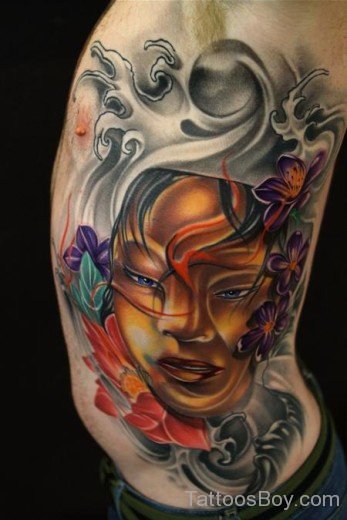 Asian Inspired Tattoo On Shoulder