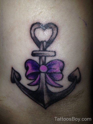 Awesome  AnchorTattoo Design On Ankle 