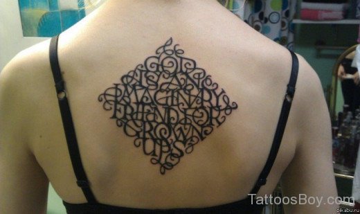 Awesome Atheist Tattoo  Design On Back Body