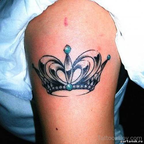 Awesome Crown Tattoo On Arms
