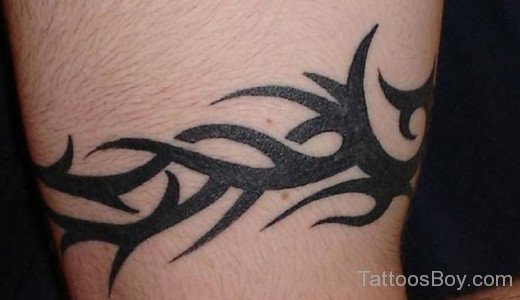 Awful Black  Tribal Armband Tattoo Design