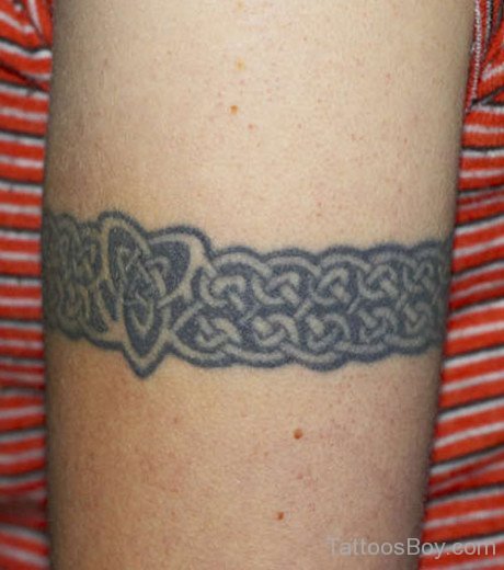 Beautiful Tribal Tattoo On Armband 