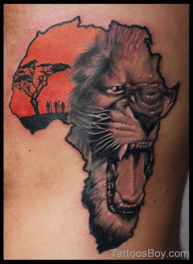 Best African Lion Tattoo On Back