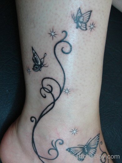 Best Butterfly Tattoo On Ankle
