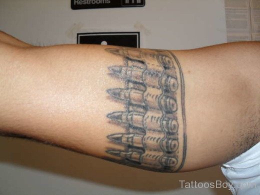 Bullets Tattoo Design On Armband