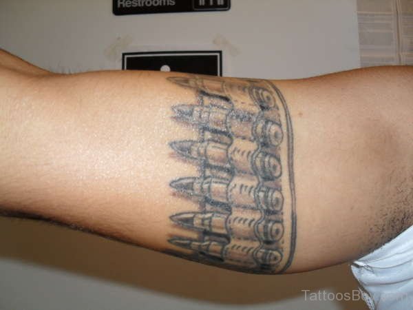 Bullets Tattoo Design On Armband | Tattoo Designs, Tattoo Pictures