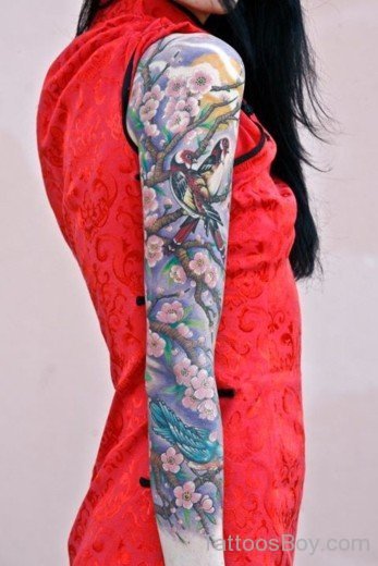 Charming Birds Tattoo Design On Arms 