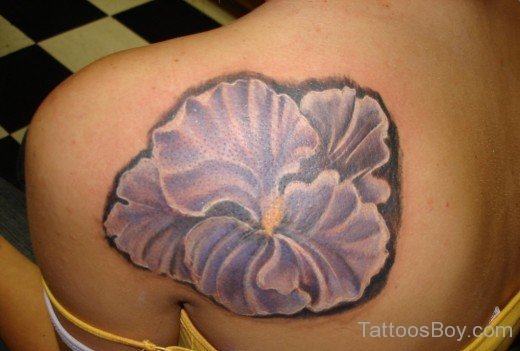 Cool African Flower Tattoo On Back
